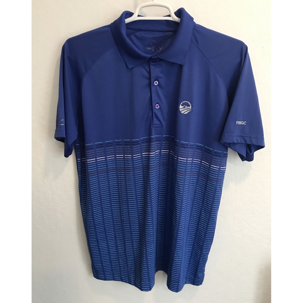 Page & Tuttle Shirt Mens Size M Blue Polo Cool Swing Golf OakTree Country Club